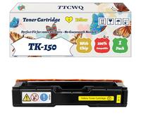 TK-150 Toner Cartridge Compatible for Kyocera FS-C1020MFP FS-C1020MFP+ FS-C1020MFPe Printers, with Chip, High Yield 6500 Pages, High-Definition Printing (1 Pack Yellow)