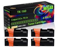 TK-160 Compatible for Kyocera Toner Cartridge with Chip FS-1120D FS1120DN ECOSYS P2035d Printers (4 Pack Black)