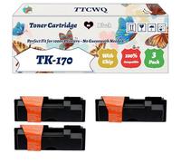 TK-170 Toner Cartridge Compatible for Kyocera FS-1320D FS-1320DN FS-1370DN ECOSYS P2135d P2135dn Printers, with Chip, High Yield 7200 Pages, High-Definition Printing (3 Pack Black)