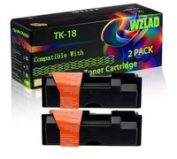 TK-18 Compatible for Kyocera Toner Cartridge with Chip FS-1018 FS-1020 FS-1118MFP KM-1815 Printers (2-Pack Black)