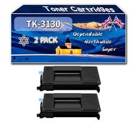 TK-3130 Toner Cartridges Compatible for Kyocera ECOSYS M3550idn M3560idn FS-4200DN FS-4300DN Printers, High-Definition Printing Effect with Chip, 35000 Pages (2-Pack Black)