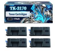 TK-3170 Toner Cartridges Compatible for Kyocera ECOSYS M3860idn M3860idnf P3050dn P3055dn P3060dn P3150dn P3260dn Printers, With Chip Large Capacity 25500 Pages (4 Pack Black)