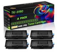 TK-3190 Compatible for Kyocera Toner Cartridge with Chip ECOSYS M3655idn M3660idn M3860idn M3860idnf Printers (4 Pack Black)