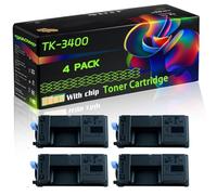 TK-3400 Compatible for Kyocera Toner Cartridge with Chip ECOSYS MA4500fx ECOSYS MA4500x ECOSYS Printers (4 Pack Black)