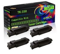 TK-350 Compatible for Kyocera Toner Cartridge with Chip FS-3540MFP FS-3640MFP FS-3920DN Mita Printers (4 Pack Black)