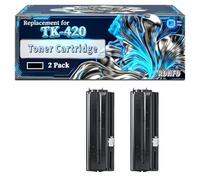 TK-420 TK420 370AR010 Toner Cartridge Compatible for Kyocera KM2550 KM2550F KM2550S Printers, With Chip Large Capacity 15000 Pages (2-Pack Black)
