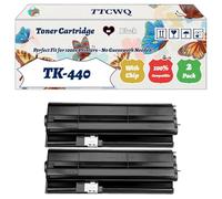 TK-440 Toner Cartridge Compatible for Kyocera FS-6950DN KM-6950DN Printers, with Chip, High Yield 15000 Pages, High-Definition Printing (2-Pack Black)