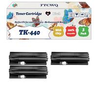 TK-440 Toner Cartridge Compatible for Kyocera FS-6950DN KM-6950DN Printers, with Chip, High Yield 15000 Pages, High-Definition Printing (3 Pack Black)