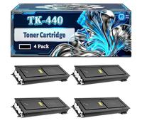 TK-440 Toner Cartridge Compatible for Kyocera FS-6950DN KM-6950DN Printers, With Chip Large Capacity 15000 Pages (4 Pack Black)