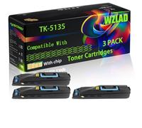 TK-5135 Compatible for Kyocera Toner Cartridges with Chip TASKAlfa 260 Series TASKAlfa 265 ci TASKAlfa 266 Printers (3 Pack Black)