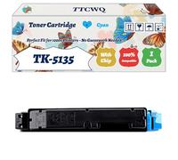 TK-5135 Toner Cartridge Compatible for Kyocera TASKalfa 265ci Printers, with Chip, High Yield 10000 Pages, High-Definition Printing (1 Pack Cyan)