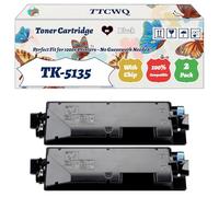 TK-5135 Toner Cartridge Compatible for Kyocera TASKalfa 265ci Printers, with Chip, High Yield 10000 Pages, High-Definition Printing (2 Pack Black)