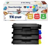TK-5140 Toner Cartridge Compatible for Kyocera ECOSYS M6030cdn M6530cdn P6130cdn P6530cdn Printers, with Chip, High Yield 7000 Pages, High-Definition Printing (4-Pack BK/C/M/Y)