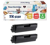 TK-5150 Toner Cartridge Compatible for Kyocera ECOSYS M6035cidn P6035cdn P6535cidn Printers, with Chip, High Yield 12000 Pages, High-Definition Printing (2 Pack Black)