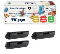 TK-5150 Toner Cartridge Compatible for Kyocera ECOSYS M6035cidn P6035cdn P6535cidn Printers, with Chip, High Yield 12000 Pages, High-Definition Printing (3 Pack Black)
