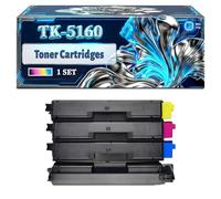 TK-5160 Toner Cartridges Compatible for Kyocera EcoSys P7040cd P7040cdn Printers, With Chip Large Capacity 26000 Pages (4-Pack BK/C/M/Y)