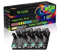 TK-5220 Compatible for Kyocera Toner Cartridge with Chip ECOSYS M5521cdn M5521cdw P5021cdn Printers (4-Pack BK/C/M/Y)