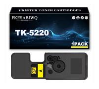 TK-5220 Toner Cartridge, TK-5220K TK-5220C TK-5220M TK-5220Y Toner Cartridges for Kyocera ECOSYS M5521cdn M5521cdw P5021cdn P5021cdw Printer,Yellow-1 Pack