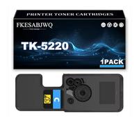 TK-5220 Toner Cartridge, TK-5220K TK-5220C TK-5220M TK-5220Y Toner Cartridges for Kyocera ECOSYS M5521cdn M5521cdw P5021cdn P5021cdw Printer,Cyan-1 Pack