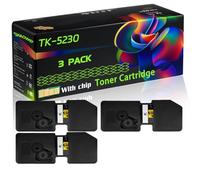 TK-5230 Compatible for Kyocera Toner Cartridge with Chip ECOSYS M5521cdn M5521cdw P5021cdn Printers (3 Pack Black)