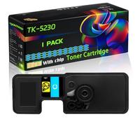 TK-5230 Compatible for Kyocera Toner Cartridge with Chip ECOSYS M5521cdn M5521cdw P5021cdn Printers (1 Pack Cyan)