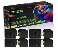 TK-5230 Compatible for Kyocera Toner Cartridge with Chip ECOSYS M5521cdn M5521cdw P5021cdn Printers (4 Pack Black)