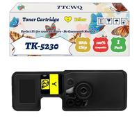 TK-5230 Toner Cartridge Compatible for Kyocera ECOSYS M5521cdn M5521cdw P5021cdn P5021cdw Printers, with Chip, High Yield 2600 Pages, High-Definition Printing (1 Pack Yellow)