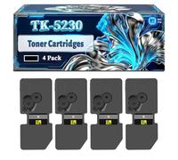 TK-5230 Toner Cartridges Compatible for Kyocera ECOSYS M5521cdn M5521cdw P5021cdn P5021cdw Printers, With Chip Large Capacity 3600 Pages (4 Pack Black)
