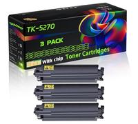 TK-5270 Compatible for Kyocera Toner Cartridges with Chip Ecosys M6230cidn M6330cidn M6630cidn Printers (3 Pack Black)