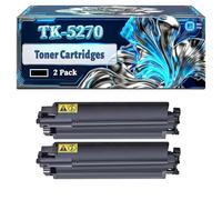 TK-5270 Toner Cartridges Compatible for Kyocera Ecosys M6230cidn M6330cidn M6630cidn P6230cdn Printers, With Chip Large Capacity 9000 Pages (2 Pack Black)