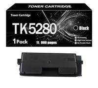 TK-5280 Compatible For Kyocera Toner Cartridge with Chip | 13,000 Pages Black/11,000 Pages Color For Kyocera ECOSYS M6235cidn M6635cidn P6235cdn Printer ,Black