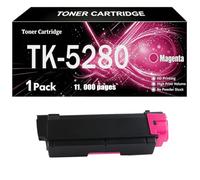 TK-5280 Compatible For Kyocera Toner Cartridge with Chip | 13,000 Pages Black/11,000 Pages Color For Kyocera ECOSYS M6235cidn M6635cidn P6235cdn Printer ,Magenta