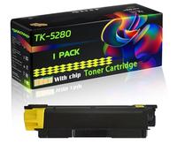 TK-5280 Compatible for Kyocera Toner Cartridge with Chip ECOSYS M6235cidn ECOSYS M6635cidn ECOSYS Printers (1 Pack Yellow)
