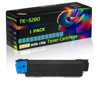 TK-5280 Compatible for Kyocera Toner Cartridge with Chip ECOSYS M6235cidn ECOSYS M6635cidn ECOSYS Printers (1 Pack Cyan)