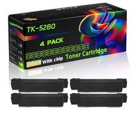 TK-5280 Compatible for Kyocera Toner Cartridge with Chip ECOSYS M6235cidn ECOSYS M6635cidn ECOSYS Printers (4 Pack Black)