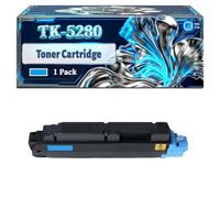 TK-5280 Toner Cartridge Compatible for Kyocera ECOSYS M6235cidn M6635cidn P6235cdn Printer, With Chip Large Capacity 13000 Pages (1 Pack Cyan)