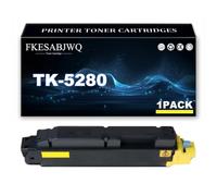 TK-5280 Toner Cartridge, TK-5280K TK-5280C TK-5280M TK-5280Y Toner Cartridges for Kyocera ECOSYS P6235cdn M6235cidn M6635cidn Printer,Yellow-1 Pack