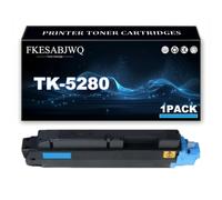TK-5280 Toner Cartridge, TK-5280K TK-5280C TK-5280M TK-5280Y Toner Cartridges for Kyocera ECOSYS P6235cdn M6235cidn M6635cidn Printer,Cyan-1 Pack