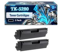 TK-5280 Toner Cartridges Compatible for Kyocera EcoSys M6235cidn M6635cidn P6235cdn Printers, With Chip Large Capacity 23000 Pages (2 Pack Black)