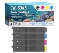 TK-5345 Toner Cartridges Compatible for Kyocera TASKalfa 352ci Printers, High-Definition Printing Effect with Chip, 27000 Pages (4-Pack BK/C/M/Y)