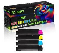 TK-5380 Compatible for Kyocera Toner Cartridges with Chip EcoSys MA4000cifx MA4000cix Printers (4-Pack BK/C/M/Y)