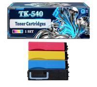 TK-540 Toner Cartridges Compatible for Kyocera FS-C5100dn FS-C5100DN Printers, With Chip Large Capacity 3500 Pages (1 Pack Cyan)