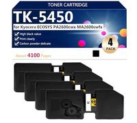 TK-5450 Toner Cartridge Extra High Yield Compatible for Lexmark MS310d MS310dn MS315dn MS410dn MS415dn MS510dn MS610de Printers, 4100 Pages,Black-4 pack