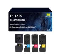 TK-5450 Toner Cartridge for Kyocera Ecosys PA2600cwx MA2600cwfx Printer | Replacement for TK-5450 Toner Cartridges TK-5450K TK-5450C TK-5450M TK-5450Y, With Chip(4 colors)
