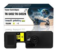 TK-5452 TK-5452K TK-5452C TK-5452M TK-5452Y Toner Cartridges Compatible with Kyocera ECOSYS MA2600cwfx MA2600cwx Printers, Replacement Parts Contains Chip and Clear Printing/114(1 Pack Yellow)