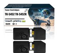 TK-5452 TK-5452K TK-5452C TK-5452M TK-5452Y Toner Cartridges Compatible with Kyocera ECOSYS MA2600cwfx MA2600cwx Printers, Replacement Parts Contains Chip and Clear Printing/114(2 Pack Black)