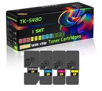 TK-5480 Compatible for Kyocera Toner Cartridges with Chip EcoSys MA2101cfx PA2101cwx MA2101cwfx Printers (4-Pack BK/C/M/Y)