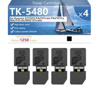 TK-5480 High-Capacity Toner Cartridge for TK-5480K TK-5480C TK-5480M TK-5480Y, Compatible Replacement Toner Cartridge for Kyocera ECOSYS PA2101cwx PA2101Cx MA2101cfx MA2101cwfx Printers,Black-4 pack