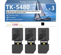TK-5480 High-Capacity Toner Cartridge for TK-5480K TK-5480C TK-5480M TK-5480Y, Compatible Replacement Toner Cartridge for Kyocera ECOSYS PA2101cwx PA2101Cx MA2101cfx MA2101cwfx Printers,Black-3 pack