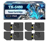 TK-5480 Toner Cartridge Compatible for Kyocera Ecosys PA2101cx PA2101cwx MA2101cfx MA2101cwfx Printers, With Chip Large Capacity 1500 Pages (4 Pack Black)
